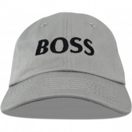 Baseball Caps BOSS Baseball Cap Dad Hat Mens Womens Adjustable - Gray - CO18CGO8O99 $15.32