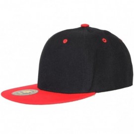 Baseball Caps New Two Tone Snapback Hat Cap - Black/Red - C311B5O2MA7 $10.30