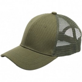 Baseball Caps Ponycap Messy High Bun Ponytail Adjustable Mesh Trucker Baseball Cap Hat for Women - Army Green - CA18M09K7TL $...