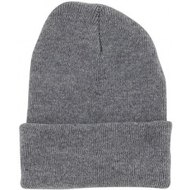 Skullies & Beanies Plain Knit Cap Cold Winter Cuff Beanie (40+ Multi Color Available) - Light Gray - C611OMKKOV1 $17.03
