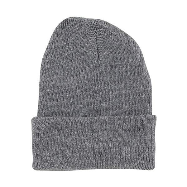 Skullies & Beanies Plain Knit Cap Cold Winter Cuff Beanie (40+ Multi Color Available) - Light Gray - C611OMKKOV1 $9.33