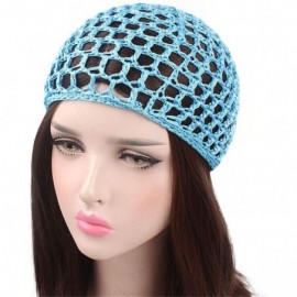 Skullies & Beanies Women Soft Rayon Snood Hat Hair Net Crocheted Hair Net Cap Mix Colors Dropshipping - Kufi White-2pcs - CV1...