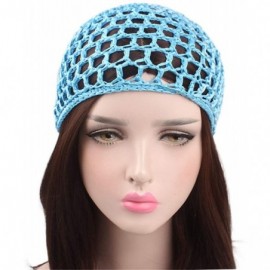 Skullies & Beanies Women Soft Rayon Snood Hat Hair Net Crocheted Hair Net Cap Mix Colors Dropshipping - Kufi White-2pcs - CV1...