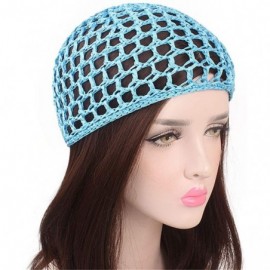 Skullies & Beanies Women Soft Rayon Snood Hat Hair Net Crocheted Hair Net Cap Mix Colors Dropshipping - Kufi White-2pcs - CV1...