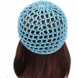 Skullies & Beanies Women Soft Rayon Snood Hat Hair Net Crocheted Hair Net Cap Mix Colors Dropshipping - Kufi White-2pcs - CV1...