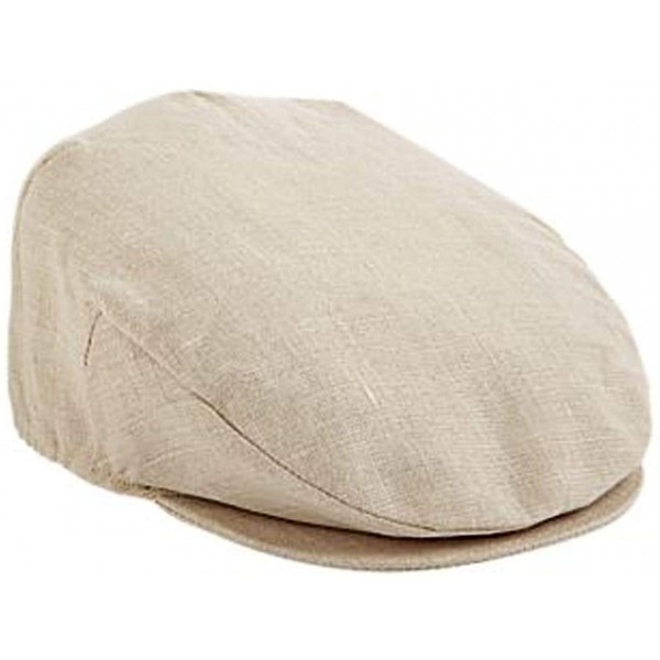 Newsboy Caps Men's Vintage Irish Cap Linen - Sand - C718U35220G $86.00
