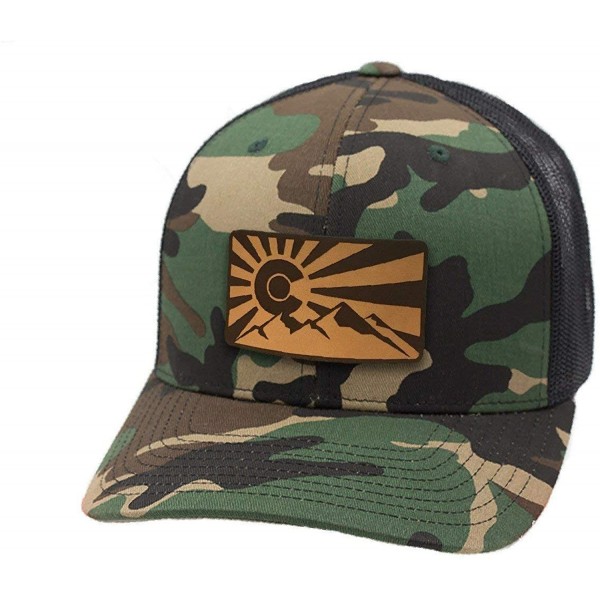 Baseball Caps The Rocky Mountain Curved Trucker - Camo - C318IGOU40Y $21.48