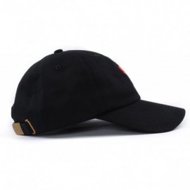 Baseball Caps Rose Embroidered Dad Hat Women Men Cute Adjustable Cotton Floral Baseball Cap - Black - C312LW1C997 $13.12