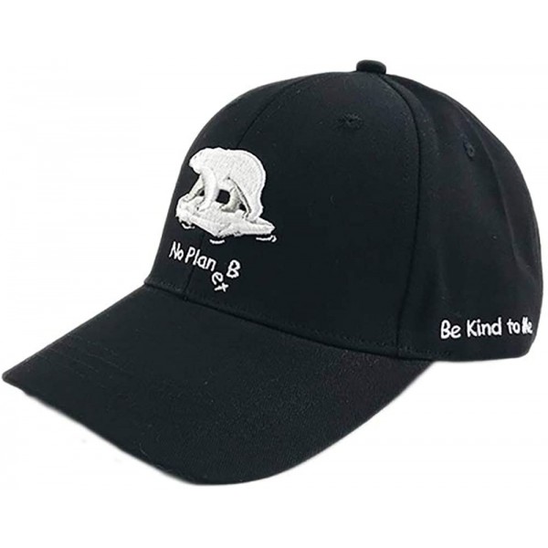 Baseball Caps Dad Hat Be Kind to Me 3D Embroidery No Planet B Unisex Smart Cotton - Black - CI18X5SUUYH $19.38