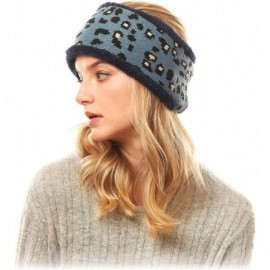 Cold Weather Headbands Me Plus Women Winter Soft Leopard Pattern Fleece Lining Headwrap Headband Ear Warmer - Leopard Print -...