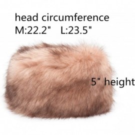 Skullies & Beanies Faux Fur Cossack Russian Style Hat for Ladies Winter Hats for Women - Dark Green - CY18SD25XOS $13.37