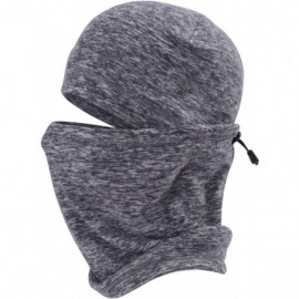 Balaclavas Men's Fleece Ski Balaclava Hood Cold Weather Windproof Face Mask - Grey - CQ18YRKKT8Q $15.72