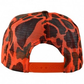 Baseball Caps Men's Summer Mesh Trucker Adjustable Cap Camouflage - Neon Orange Camo - C611WLWC48X $12.21