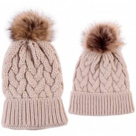 Headbands Family Matching Warm Hat for Women Kids Baby Keep Hats Knitted Wool Hemming - ❤khaki❤ - C318ILHCX7Y $5.88