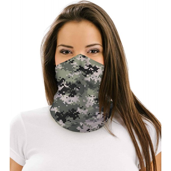 Balaclavas 12 in 1 Multifunctional Headwear Face Mask Headband Neck Gaiter - Forest Digital Camo - C7197XRR9WZ $20.34