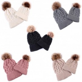 Headbands Family Matching Warm Hat for Women Kids Baby Keep Hats Knitted Wool Hemming - ❤khaki❤ - C318ILHCX7Y $5.88