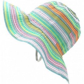 Bucket Hats Paper Straw Summer Beach Braid Rainbow Lollipop Fish Bucket Hat Folding Cap - Turquoise - CQ12FBVB5YJ $8.19