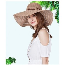 Sun Hats Adjustable Floppy Summer Foldable Fedora - Navy Blue - C018NQWUHHN $11.00