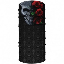 Balaclavas Face Mask Seamless Rave Bandana Dust Wind UV Protection Neck Gaiter Mask Headwear - Skull Rose - C11982G8QW7 $13.32