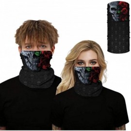 Balaclavas Face Mask Seamless Rave Bandana Dust Wind UV Protection Neck Gaiter Mask Headwear - Skull Rose - C11982G8QW7 $13.32