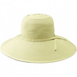 Sun Hats Women's Ribbon Braid Large Brim Hat - Once Size - Cream - C9118HQKFR9 $19.72