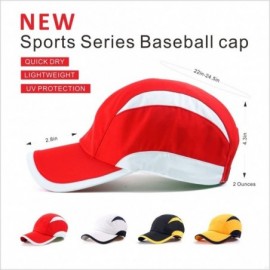 Baseball Caps Quick Dry Sport Hats Unstructured of Baseball Cap for Unisex Lightweight - Sport- Red - CG18DH5W8OH $14.14