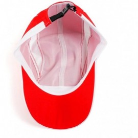 Baseball Caps Quick Dry Sport Hats Unstructured of Baseball Cap for Unisex Lightweight - Sport- Red - CG18DH5W8OH $14.14