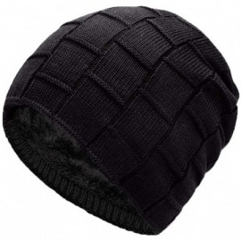 Skullies & Beanies Winter Slouchy Knit Beanie Hat - Thick Warm Ski Baggy Hat for Men & Women - 02 Black - CG18HWGUEX3 $14.02