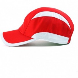 Baseball Caps Quick Dry Sport Hats Unstructured of Baseball Cap for Unisex Lightweight - Sport- Red - CG18DH5W8OH $14.14