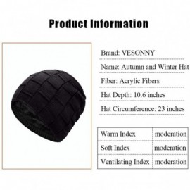 Skullies & Beanies Winter Slouchy Knit Beanie Hat - Thick Warm Ski Baggy Hat for Men & Women - 02 Black - CG18HWGUEX3 $14.02