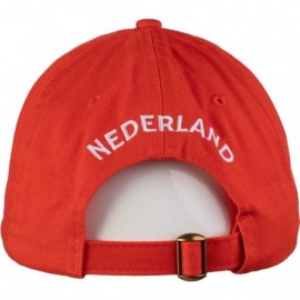 Baseball Caps Dutch Lion - Netherlands Pride Nederlander Nederland Orange Oranje Baseball Cap Dad Hat - CV18XNWUOCN $15.91