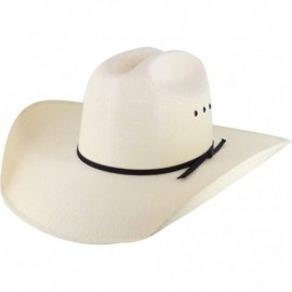 Cowboy Hats Men's Tie Straw Cowboy Hat - Cjsolidbng4.25 - Natural - CD188KL6A9R $71.70