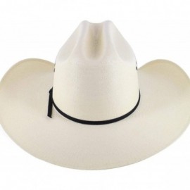 Cowboy Hats Men's Tie Straw Cowboy Hat - Cjsolidbng4.25 - Natural - CD188KL6A9R $37.11