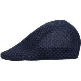 Newsboy Caps Breathable Mesh Summer Hat Newsboy Ivy Cap Cabbie Flat Cap UZ30053 - Navy - CT18WWD8ZKD $11.20