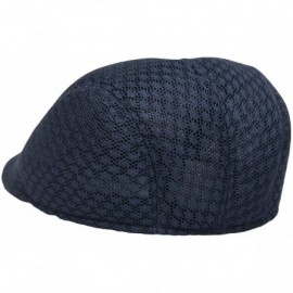 Newsboy Caps Breathable Mesh Summer Hat Newsboy Ivy Cap Cabbie Flat Cap UZ30053 - Navy - CT18WWD8ZKD $11.20