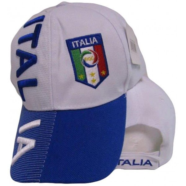 Baseball Caps Italy Italian Italia Country Letter Flag Blue/White Hat Cap 3D Embroidered (RUF) - CP18NQZQEC2 $13.46