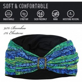 Skullies & Beanies Winter Beanie Hats Stylish Chemo Turban Headwear for Women - Soft- Stylish- Warm - Green Blue Pattern - C5...