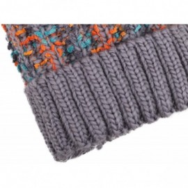Skullies & Beanies Winter Wonderland Splash Patterned Thick Knit Fleece Lined Snow Beanie Hats - 7969_grey - CL1888KGCTZ $13.22