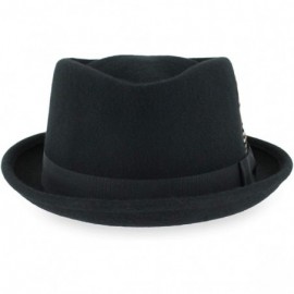 Fedoras Belfry Crushable Porkpie Vintage Diamond - Black - CR116Z48QFD $34.96