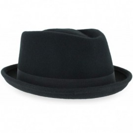 Fedoras Belfry Crushable Porkpie Vintage Diamond - Black - CR116Z48QFD $34.96