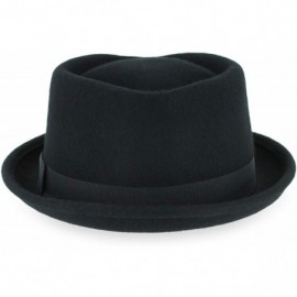 Fedoras Belfry Crushable Porkpie Vintage Diamond - Black - CR116Z48QFD $34.96