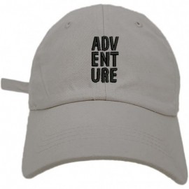 Baseball Caps Adventure Logo Style Dad Hat Washed Cotton Polo Baseball Cap - Lt.grey - CV187Y4Z4SU $17.43