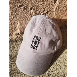 Baseball Caps Adventure Logo Style Dad Hat Washed Cotton Polo Baseball Cap - Lt.grey - CV187Y4Z4SU $17.43