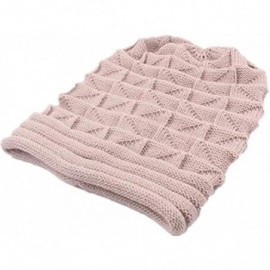 Skullies & Beanies Women Winter Crochet Hat Wool Knit Beanie Warm Caps - Beige - CE18I0DOM5Z $9.83