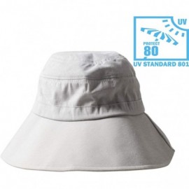 Sun Hats Womens Leisure Solid Colour Sun Hat Sun-Proof for Outdoor Activities - Light Grey - CB18ONSS4W3 $14.03