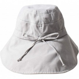 Sun Hats Womens Leisure Solid Colour Sun Hat Sun-Proof for Outdoor Activities - Light Grey - CB18ONSS4W3 $14.03