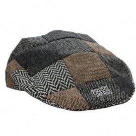 Newsboy Caps Men's Ireland Tweed Flat Cap - Patchwork - C411CE6H4X1 $40.39