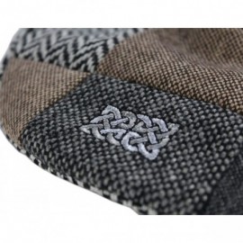 Newsboy Caps Men's Ireland Tweed Flat Cap - Patchwork - C411CE6H4X1 $40.39