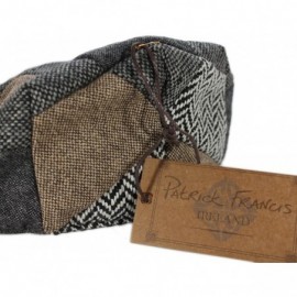 Newsboy Caps Men's Ireland Tweed Flat Cap - Patchwork - C411CE6H4X1 $40.39