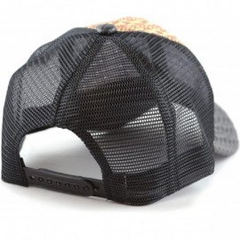 Baseball Caps Straw Raffia Mesh Back Trucker Snapback Cap - Black a - C81824YYNH6 $8.12